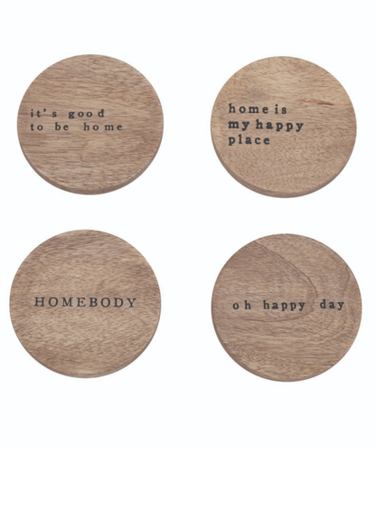 Happy Home Wood Coasters Home & Lifestyle