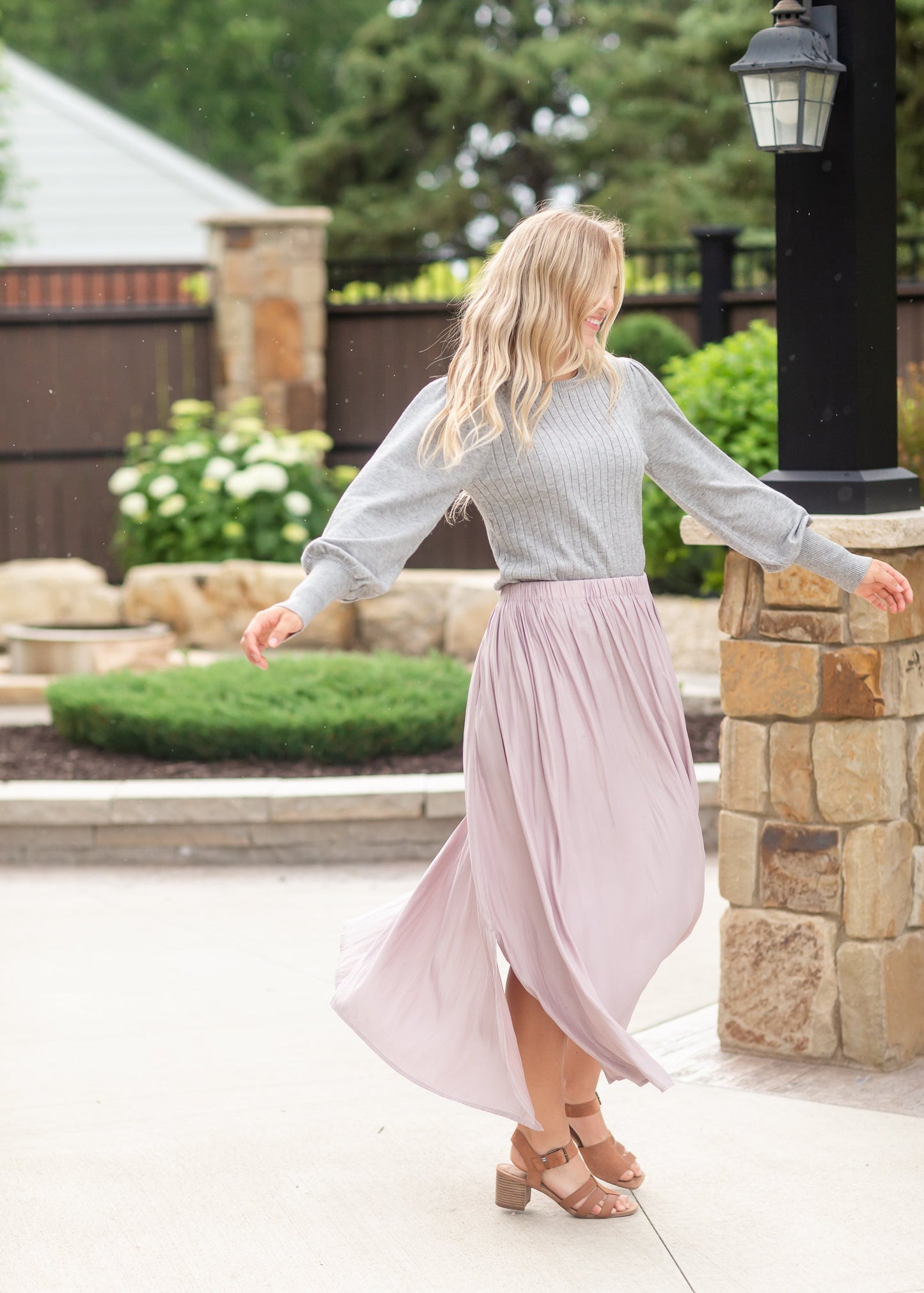 Heather Gray Ribbed Long Sleeve Sweater - FINAL SALE Tops