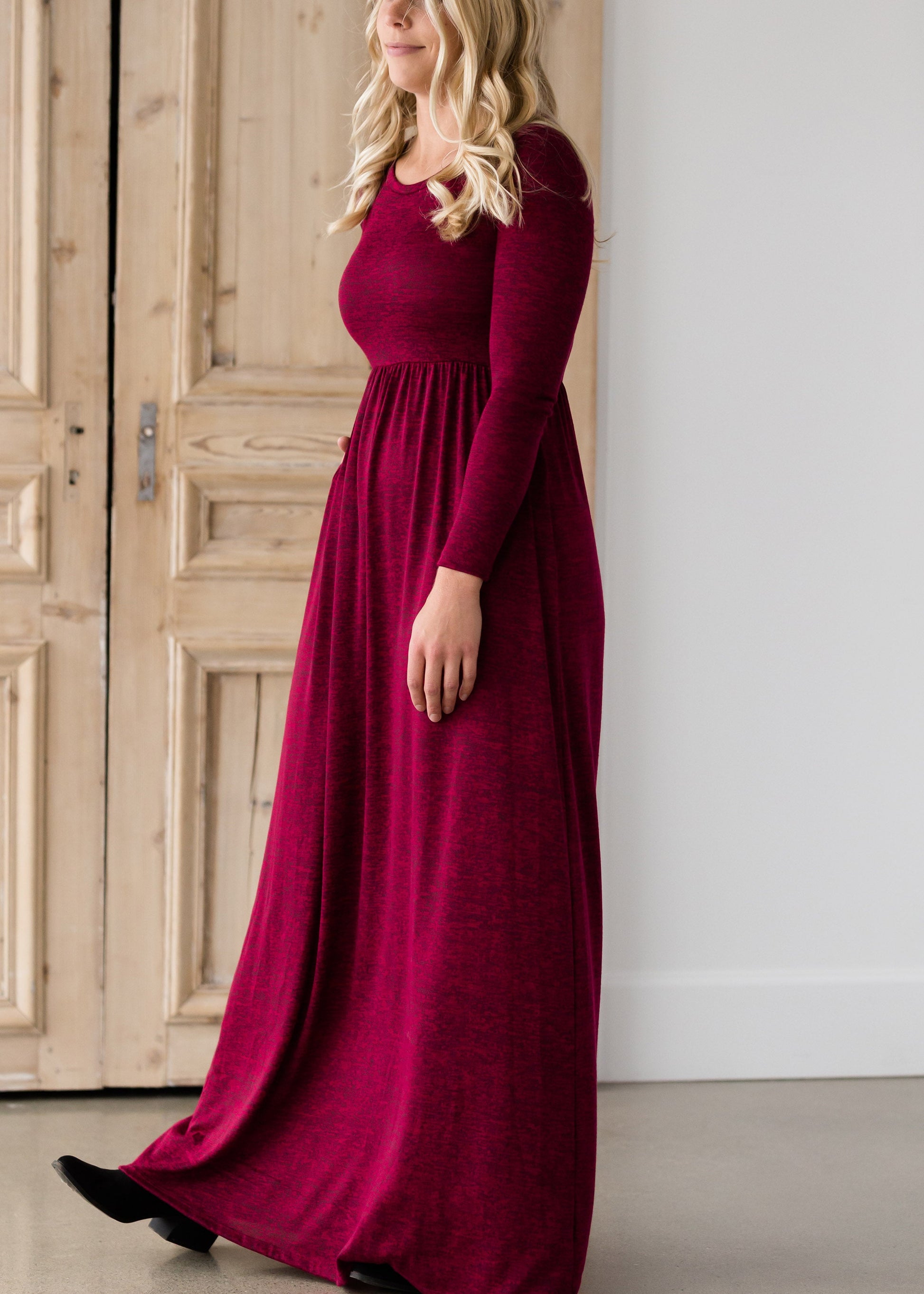 High Waist Solid Maxi Dress - FINAL SALE Dresses