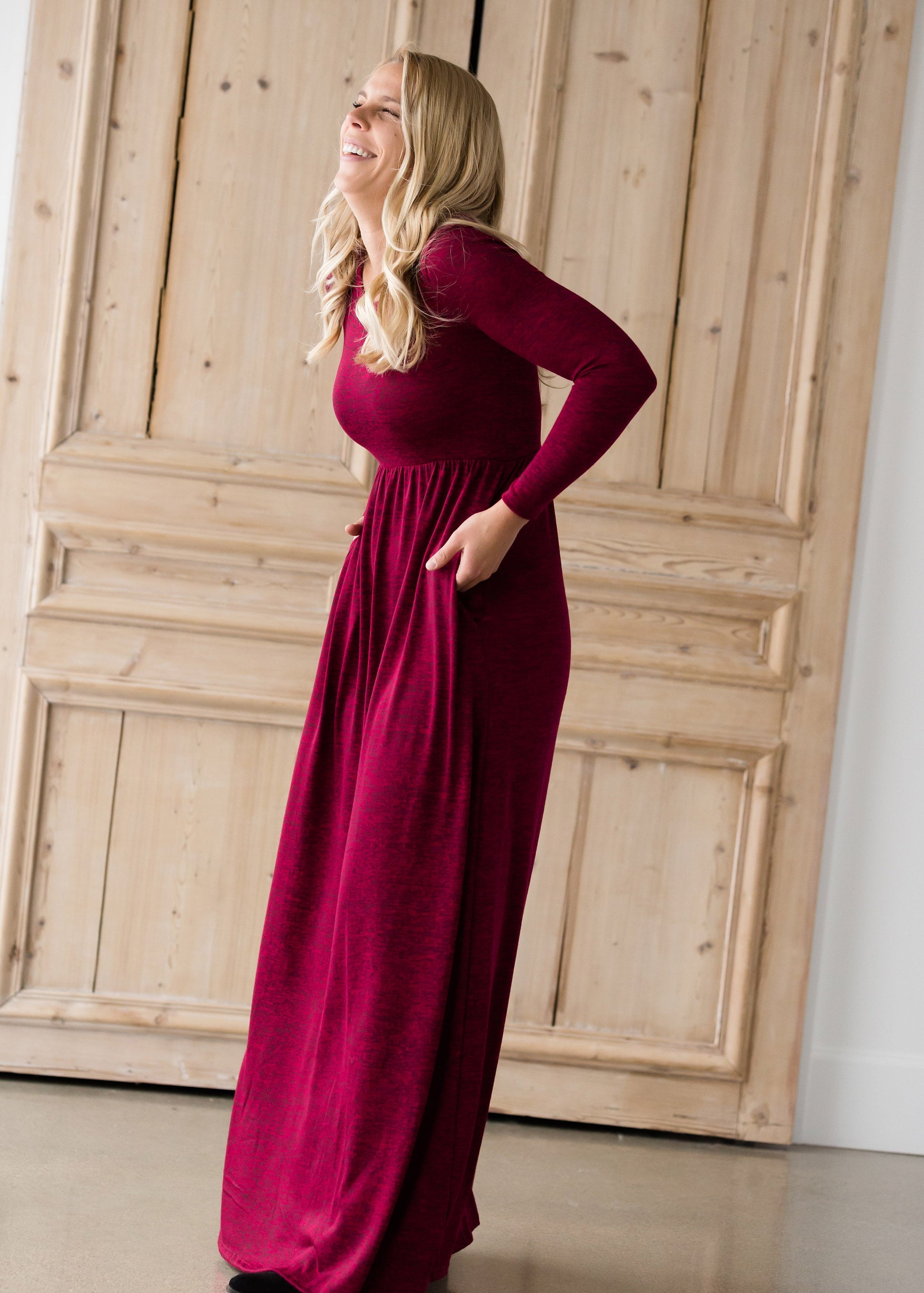 High Waist Solid Maxi Dress - FINAL SALE Dresses