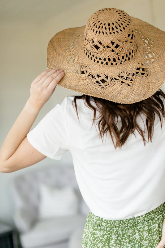 Intricate Braided Straw Sun Hat - FINAL SALE Accessories