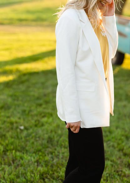 Ivory Knit Blazer - FINAL SALE Layering Essentials