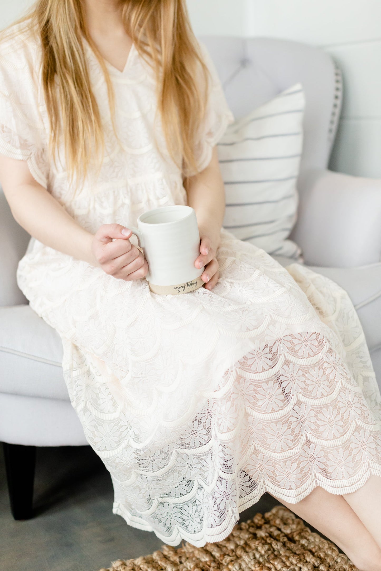 Ivory Lace Overlay Midi Dress - FINAL SALE Dresses