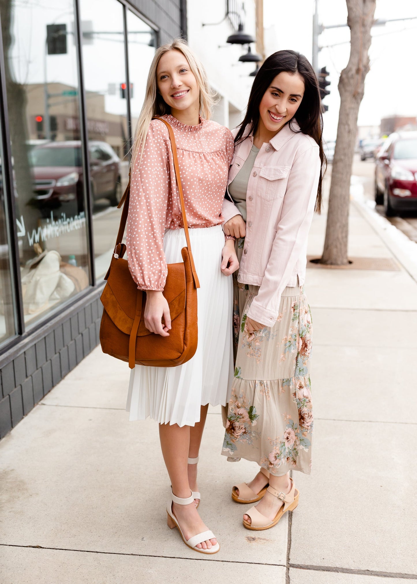 Ivory Pleated Stretch Waist Midi Skirt - FINAL SALE Skirts