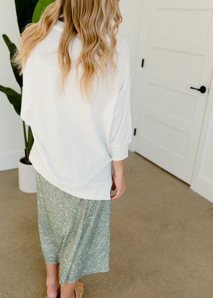 Ivory Relaxed Fit Knit Top - FINAL SALE Tops