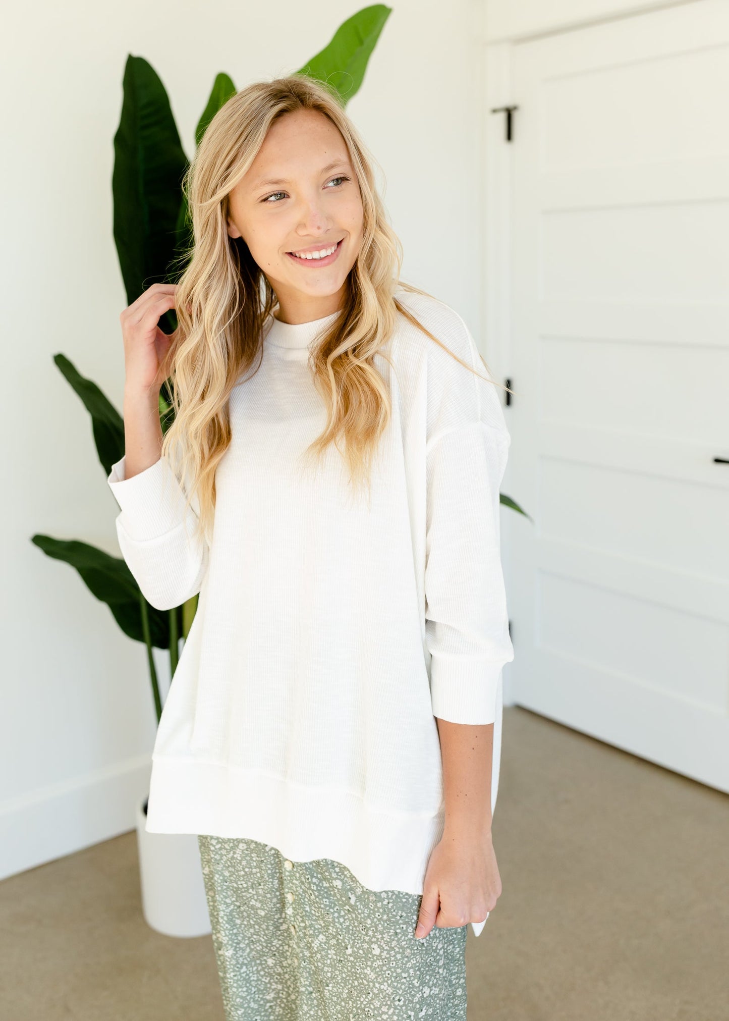 Ivory Relaxed Fit Knit Top - FINAL SALE Tops