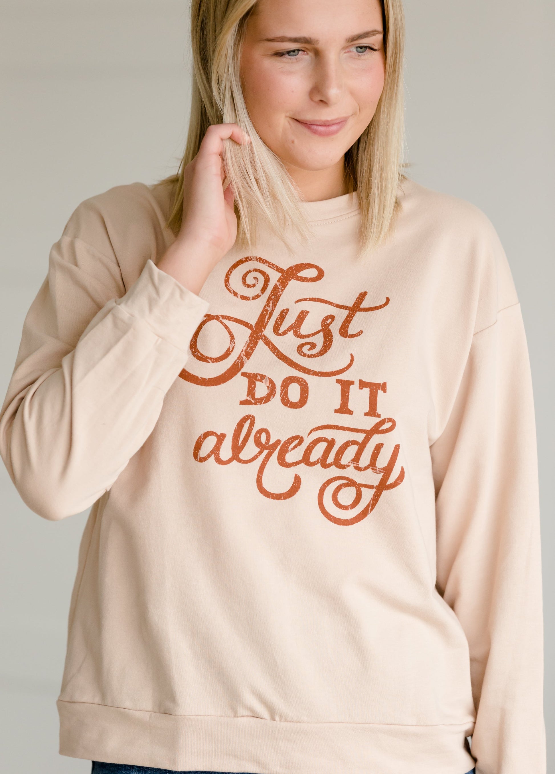 Just Do It Already Graphic Top - FINAL SALE Tops