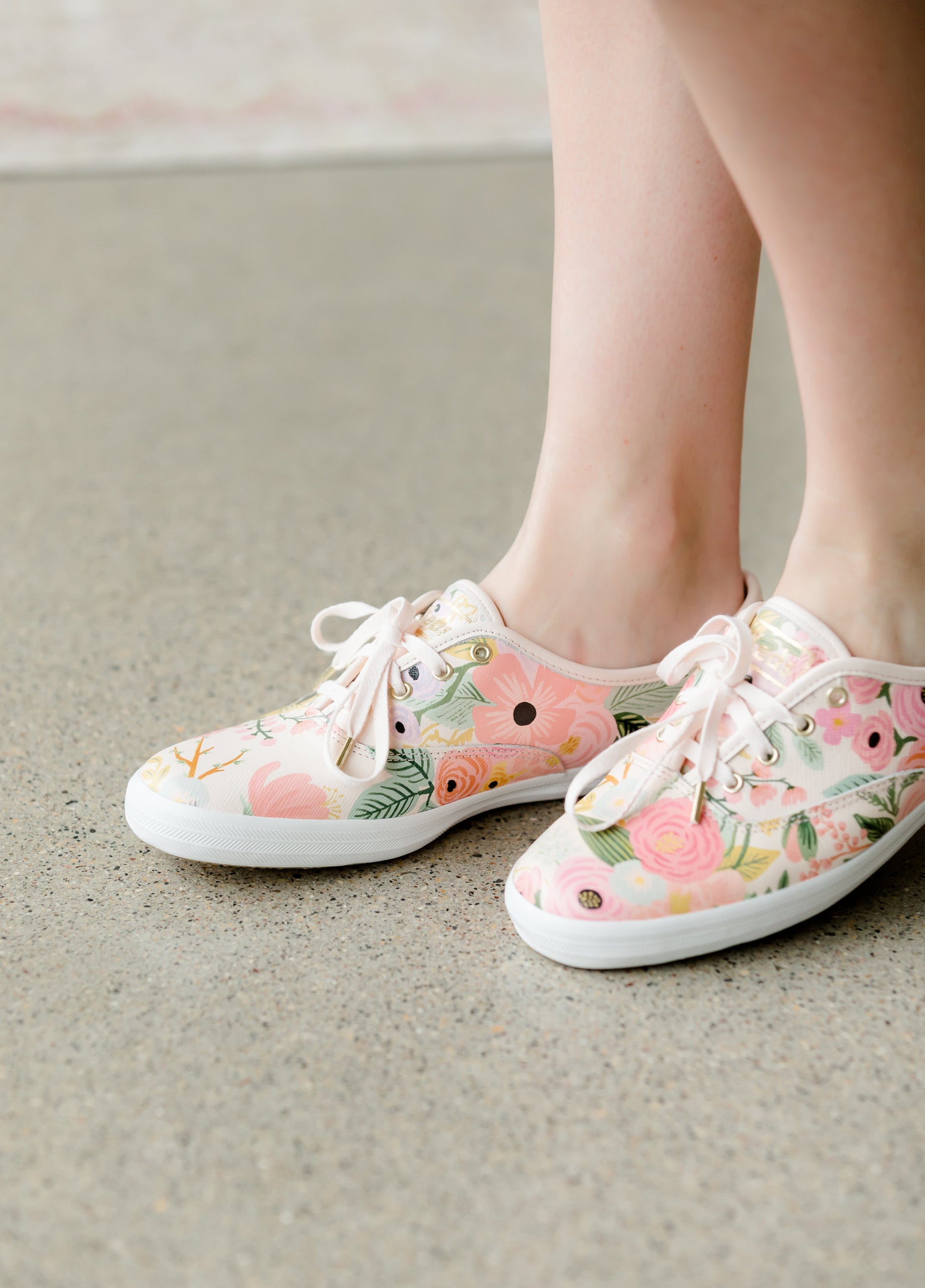 Keds Premium Leather Rifle Paper Floral Sneaker - FINAL SALE Shoes