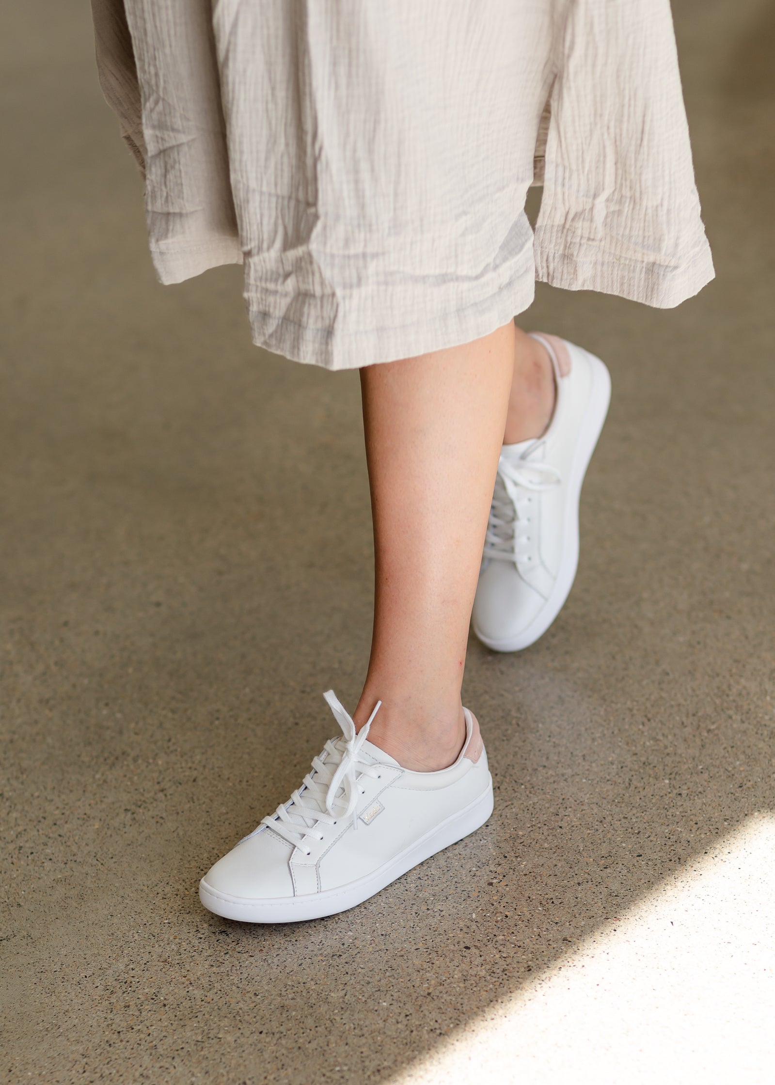 Keds White + Blush Leather Sneaker - FINAL SALE Accessories