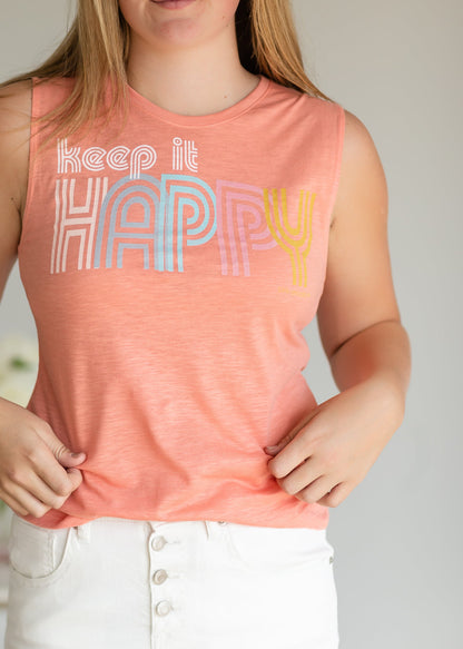 Keep It Happy Tank Top - FINAL SALE Tops