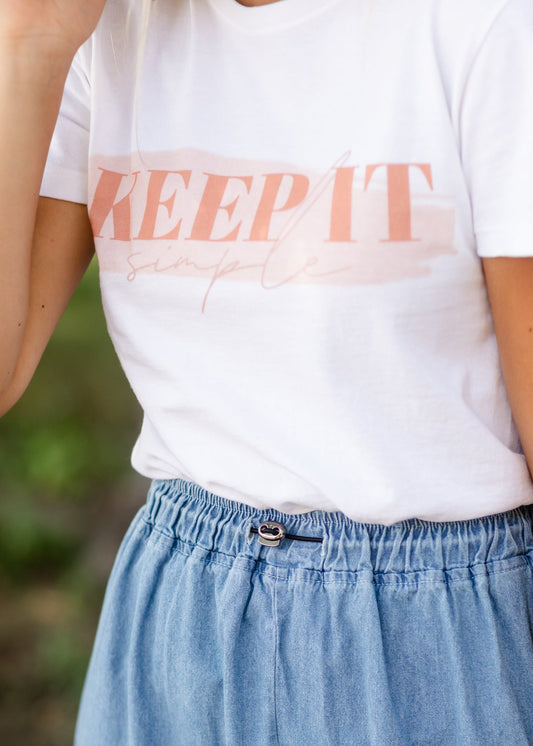 Keep It Simple Graphic Tee - FINAL SALE Tops