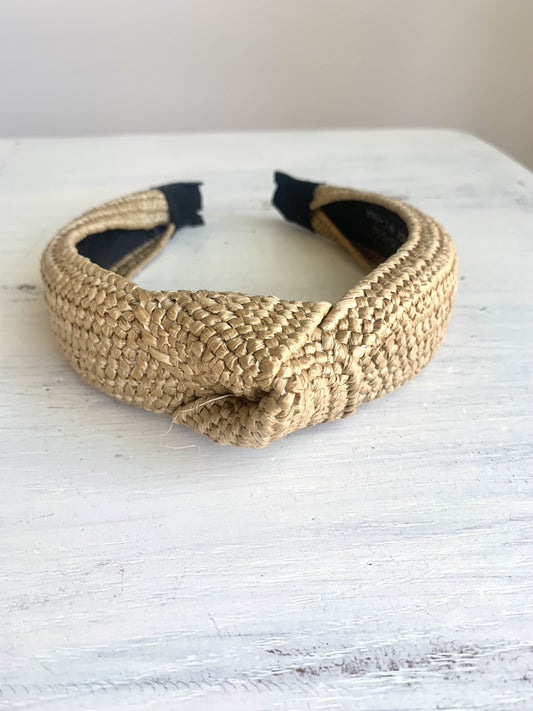 Khaki Rattan Headband - FINAL SALE Accessories