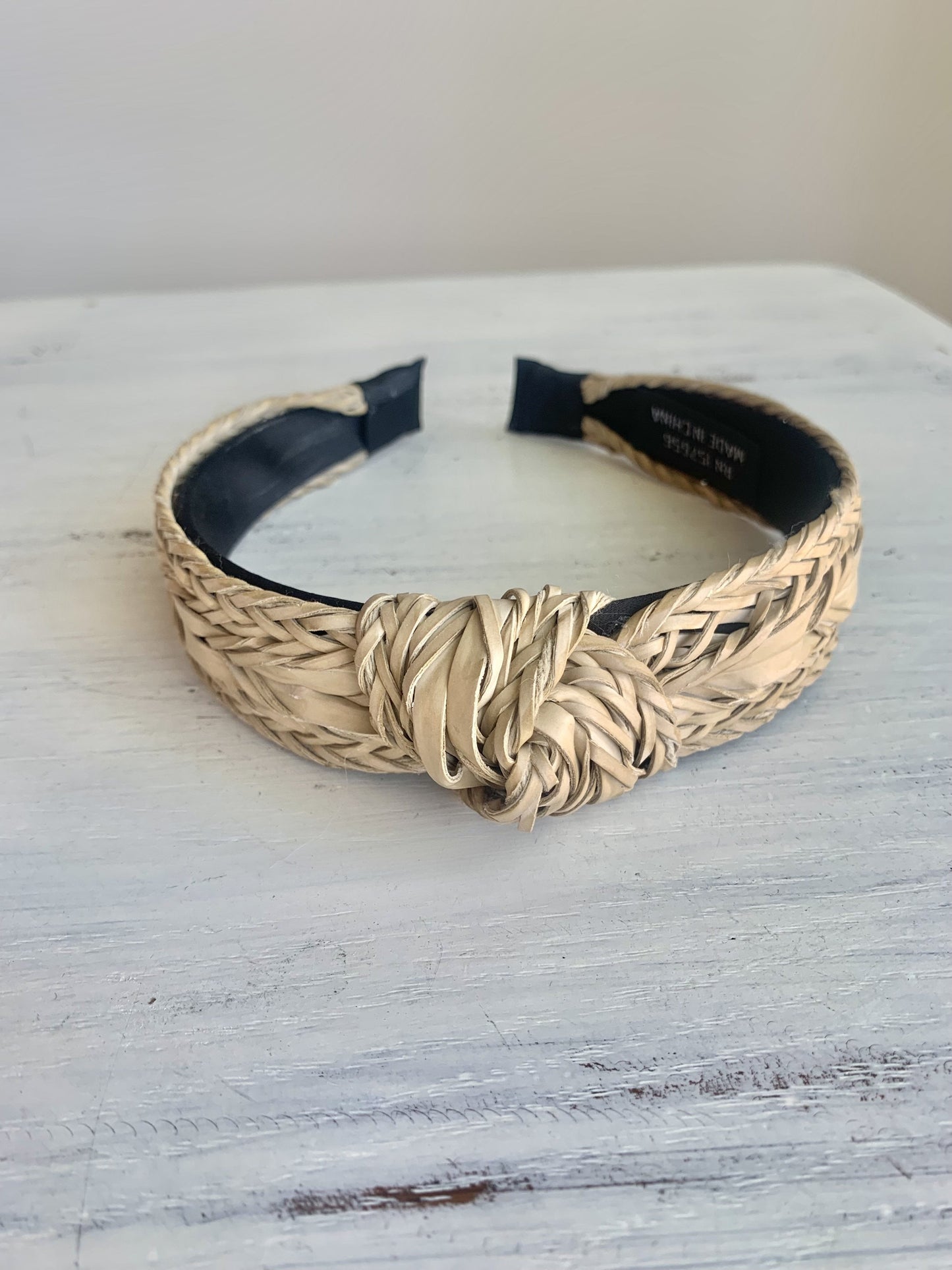 Khaki Straw Braided Headband - FINAL SALE Accessories