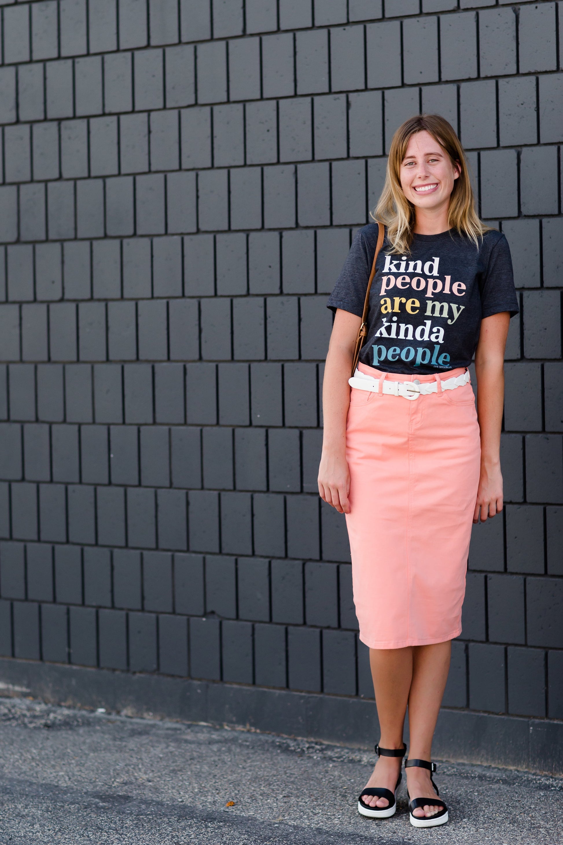 Dark Gray Modest Graphic Tee 