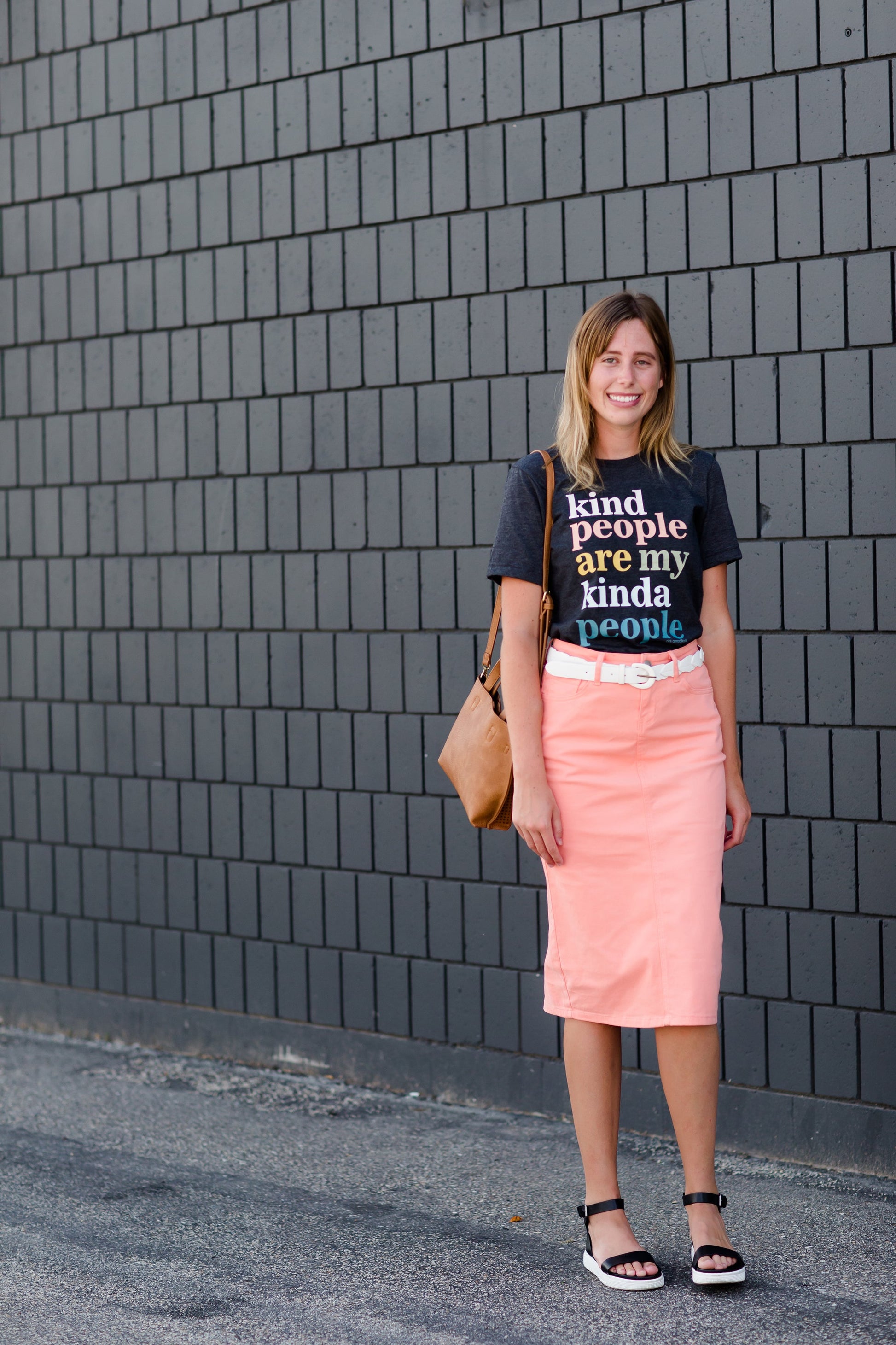 Dark Gray Modest Graphic Tee 