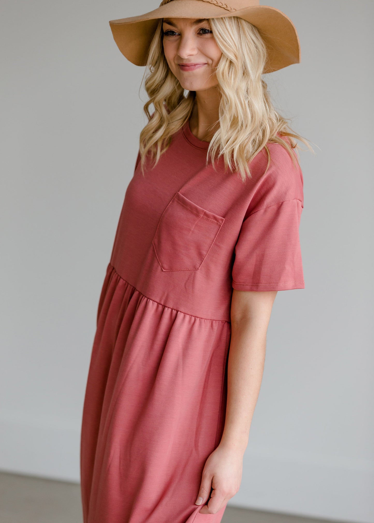 Knit Patch Pocket Midi Dress - FINAL SALE Dresses