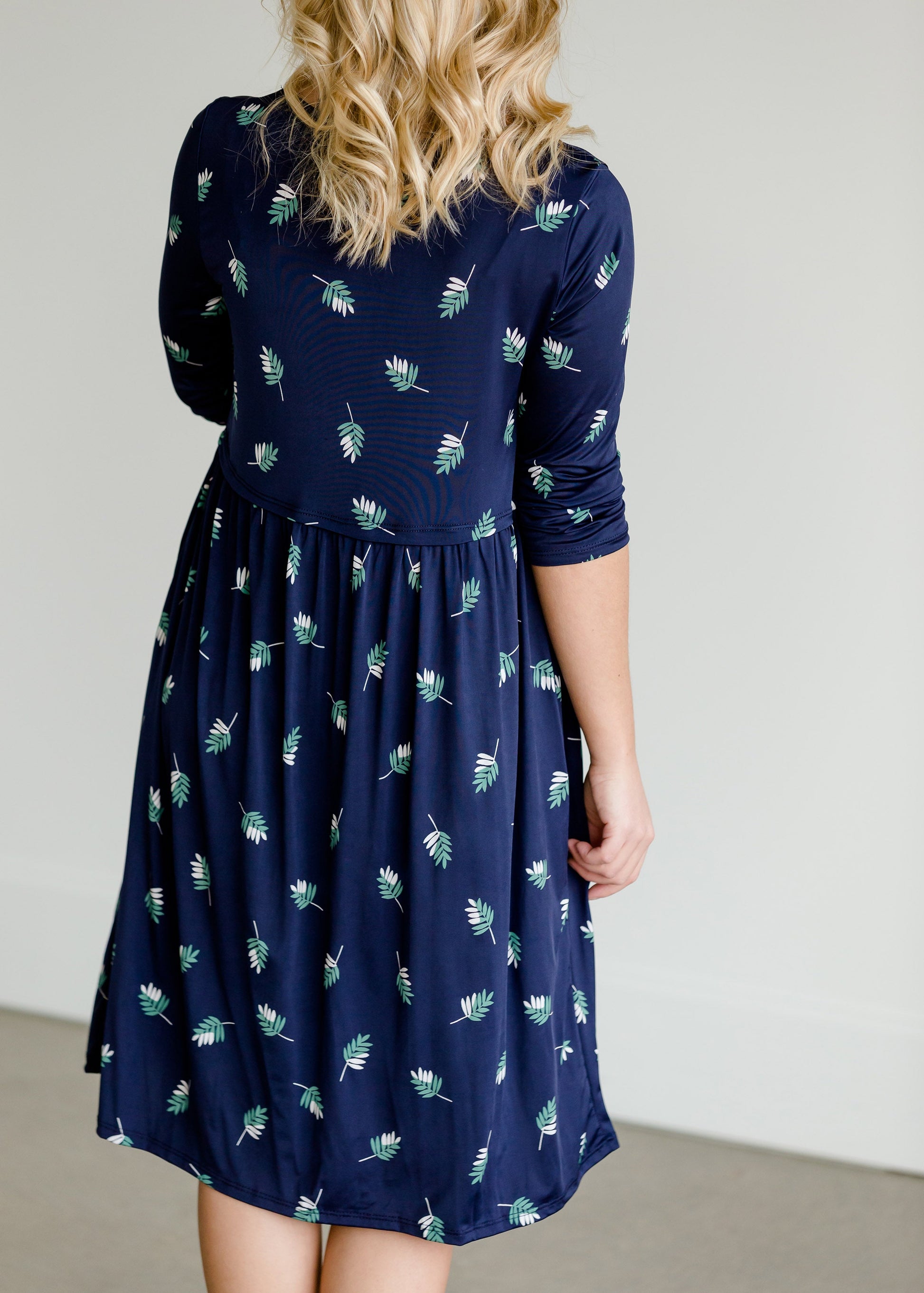 Leaf Printed Midi Dress - FINAL SALE Dresses