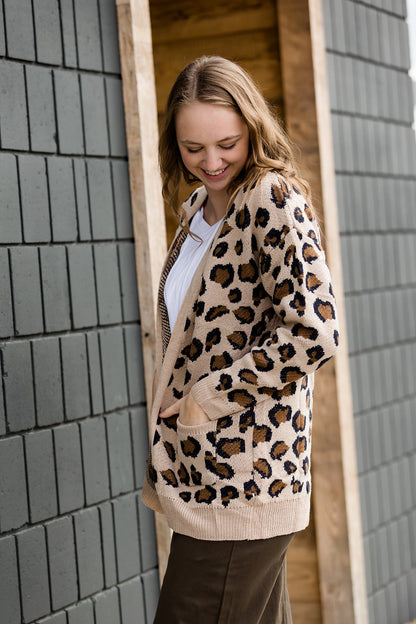 Leopard Knit Sweater Cardigan - FINAL SALE Layering Essentials