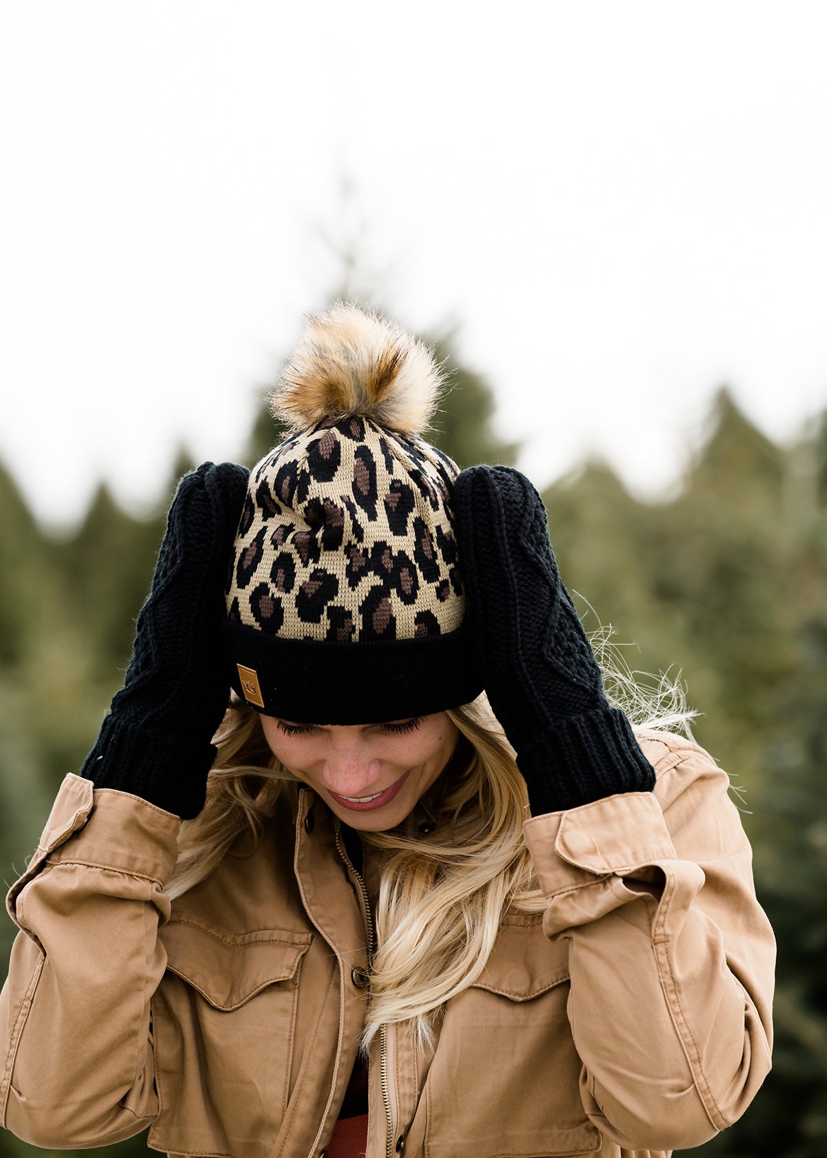 Leopard Print Fur Pom Hat - FINAL SALE Accessories