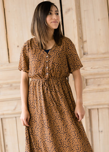 Leopard Print Midi Dress - FINAL SALE Dresses