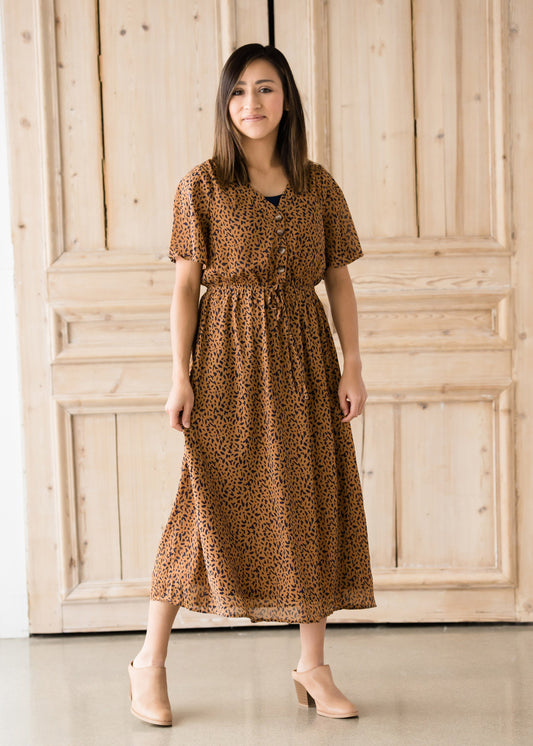 Leopard Print Midi Dress - FINAL SALE Dresses