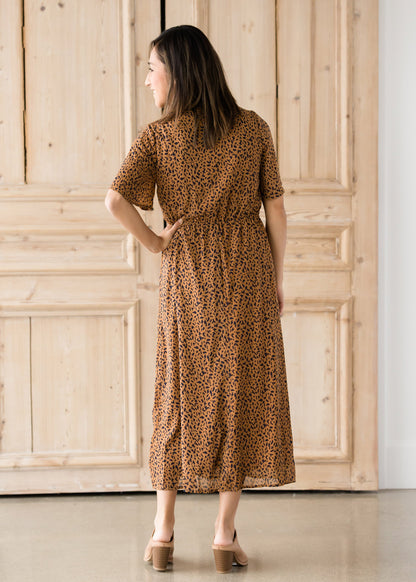 Leopard Print Midi Dress - FINAL SALE Dresses