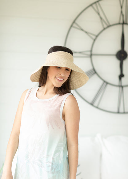 Light Beige Straw Sun Visor - FINAL SALE Accessories