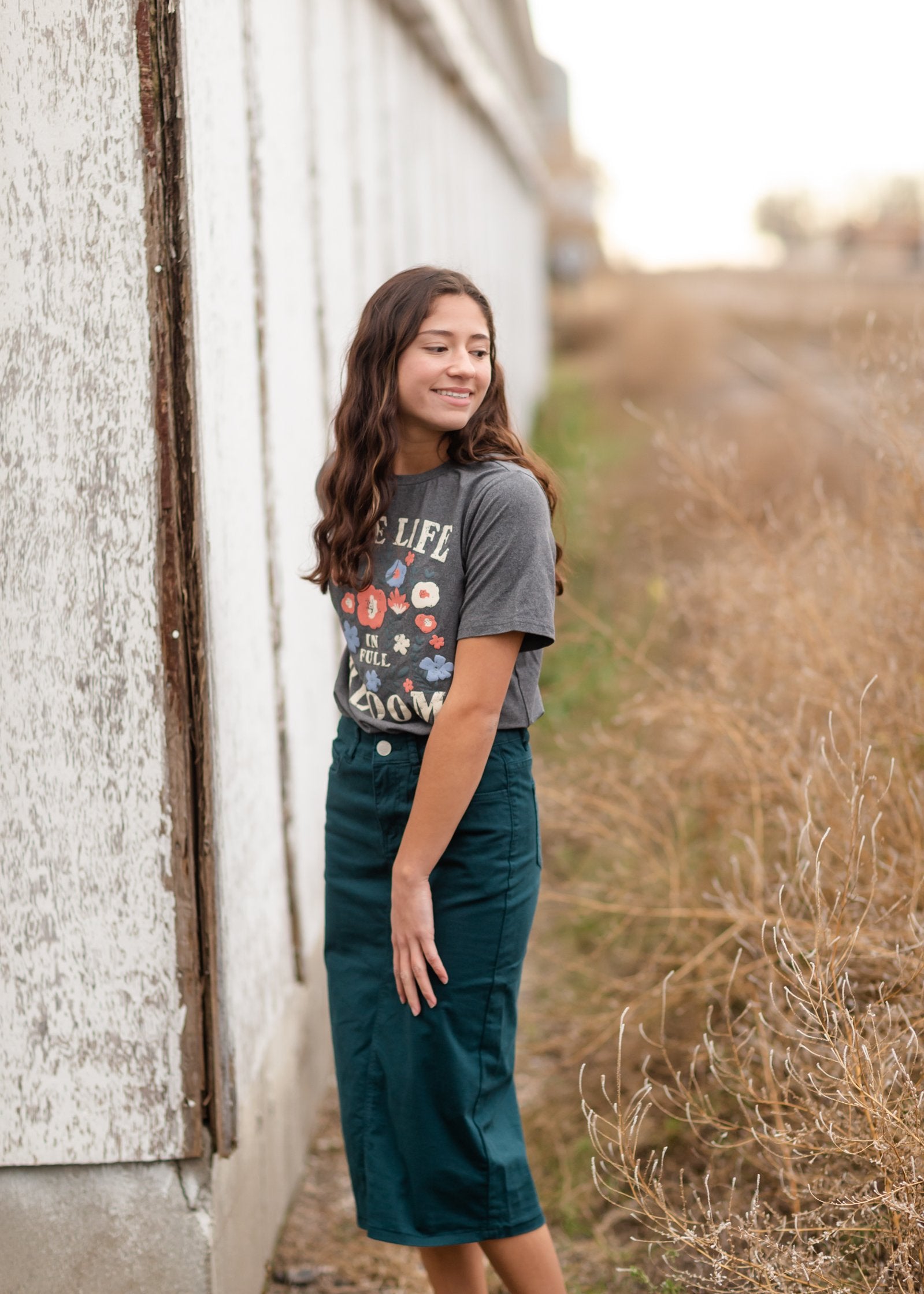 Live Life in Full Bloom Floral Graphic Tee Tops Polagram + BaeVely