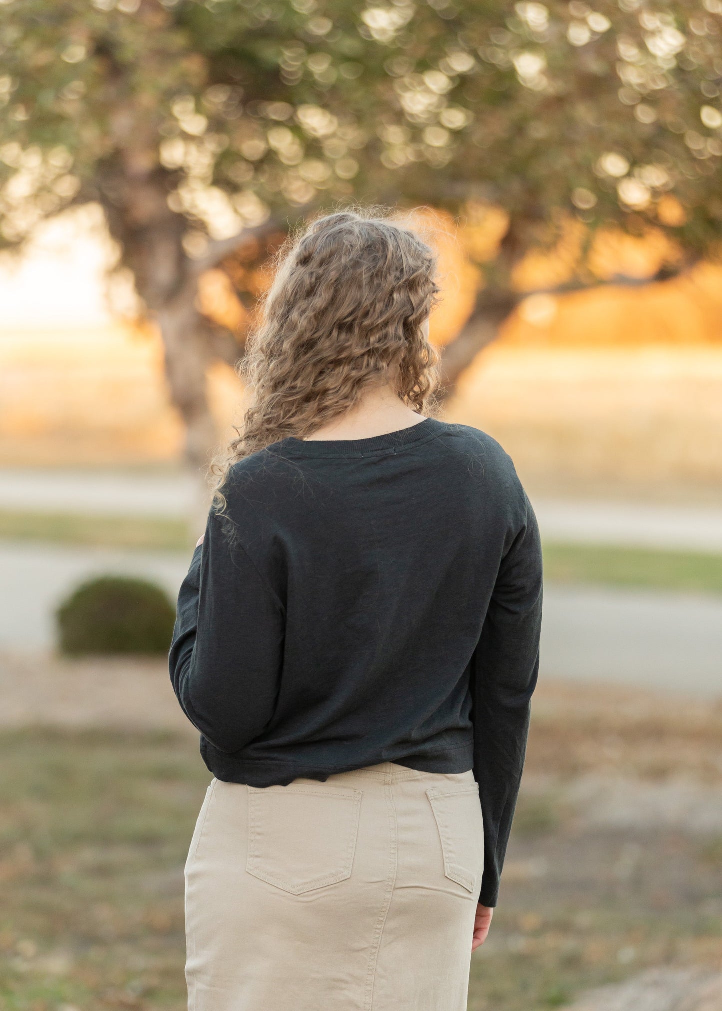 Lupita Black Brushed Long Sleeve Top Tops