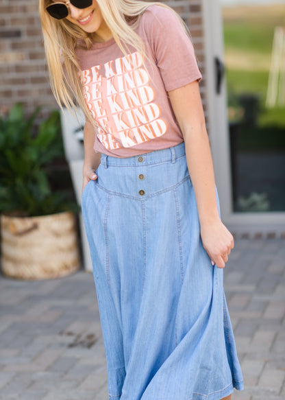 Mauve Be Kind Graphic Tee - FINAL SALE Tops