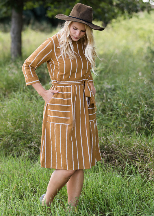 Mod Stripe Midi Dress