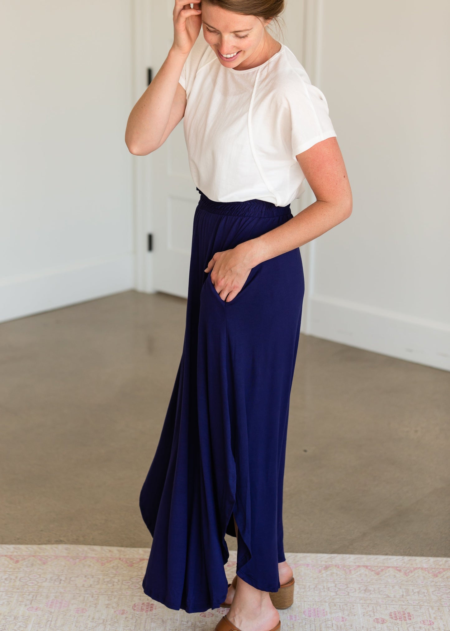 Navy Blue Jersey Maxi Skirt - FINAL SALE Skirts