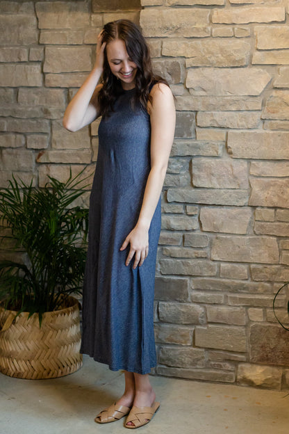 Navy Multi Striped Maxi Dress - FINAL SALE