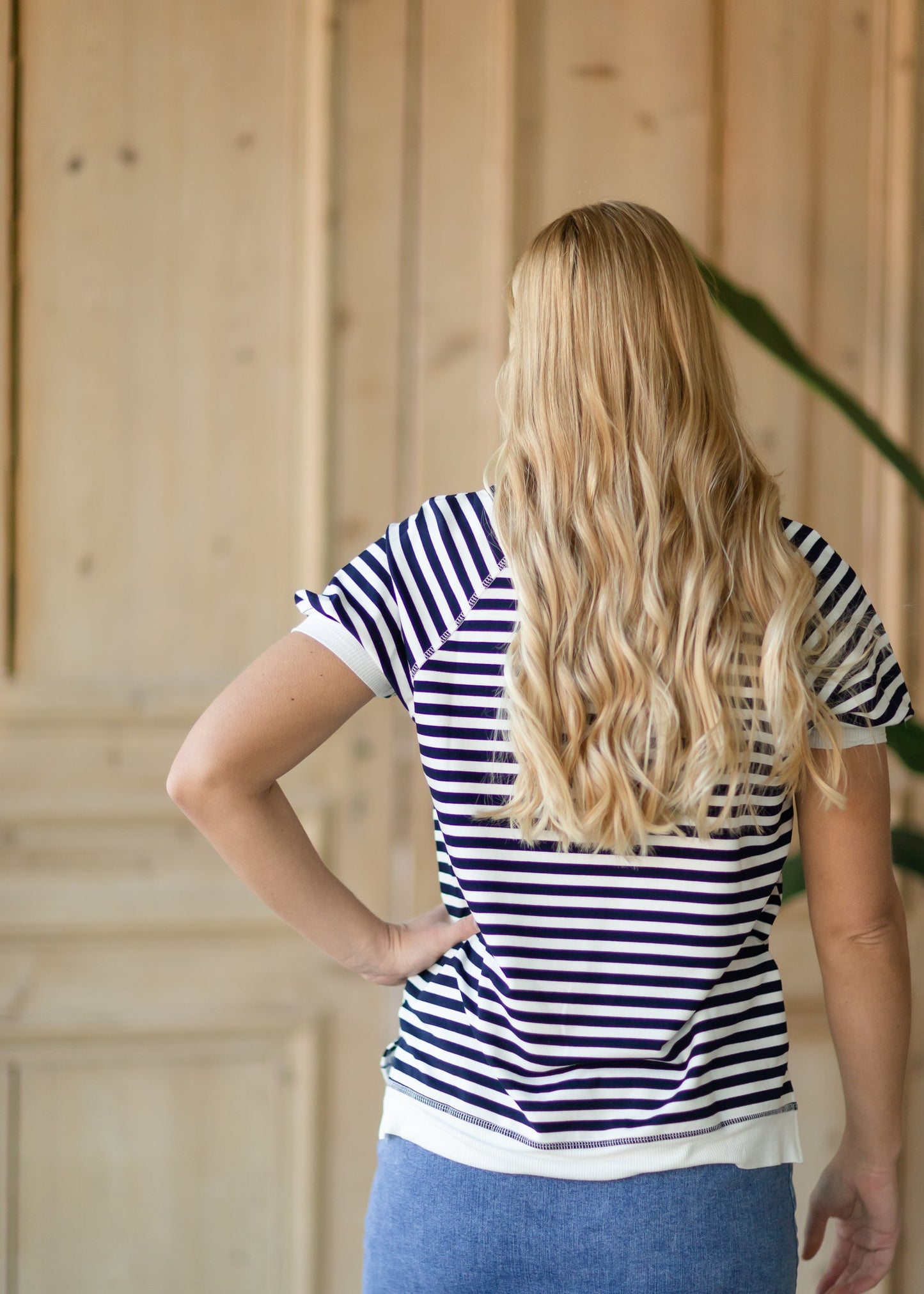 Navy Sailor Stripe Top - FINAL SALE Tops