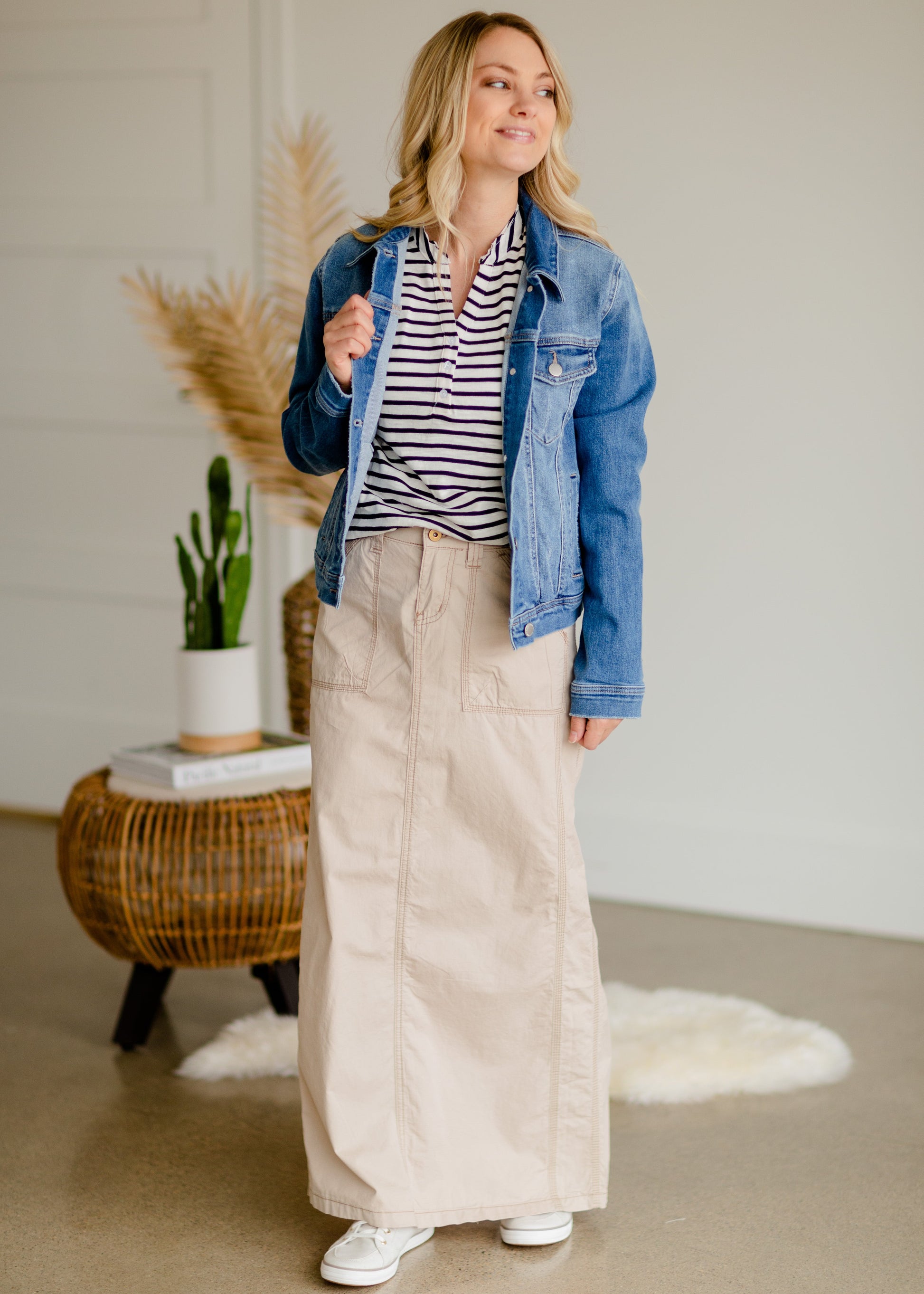 Navy + White Short Sleeve Basic Top - FINAL SALE Tops