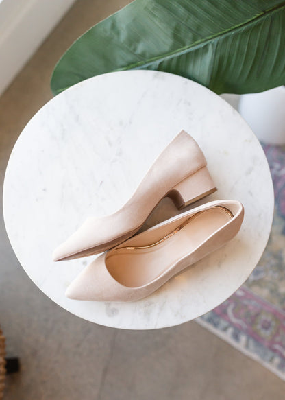 Nude Suede Slip On Pump - FINAL SALE Accessories