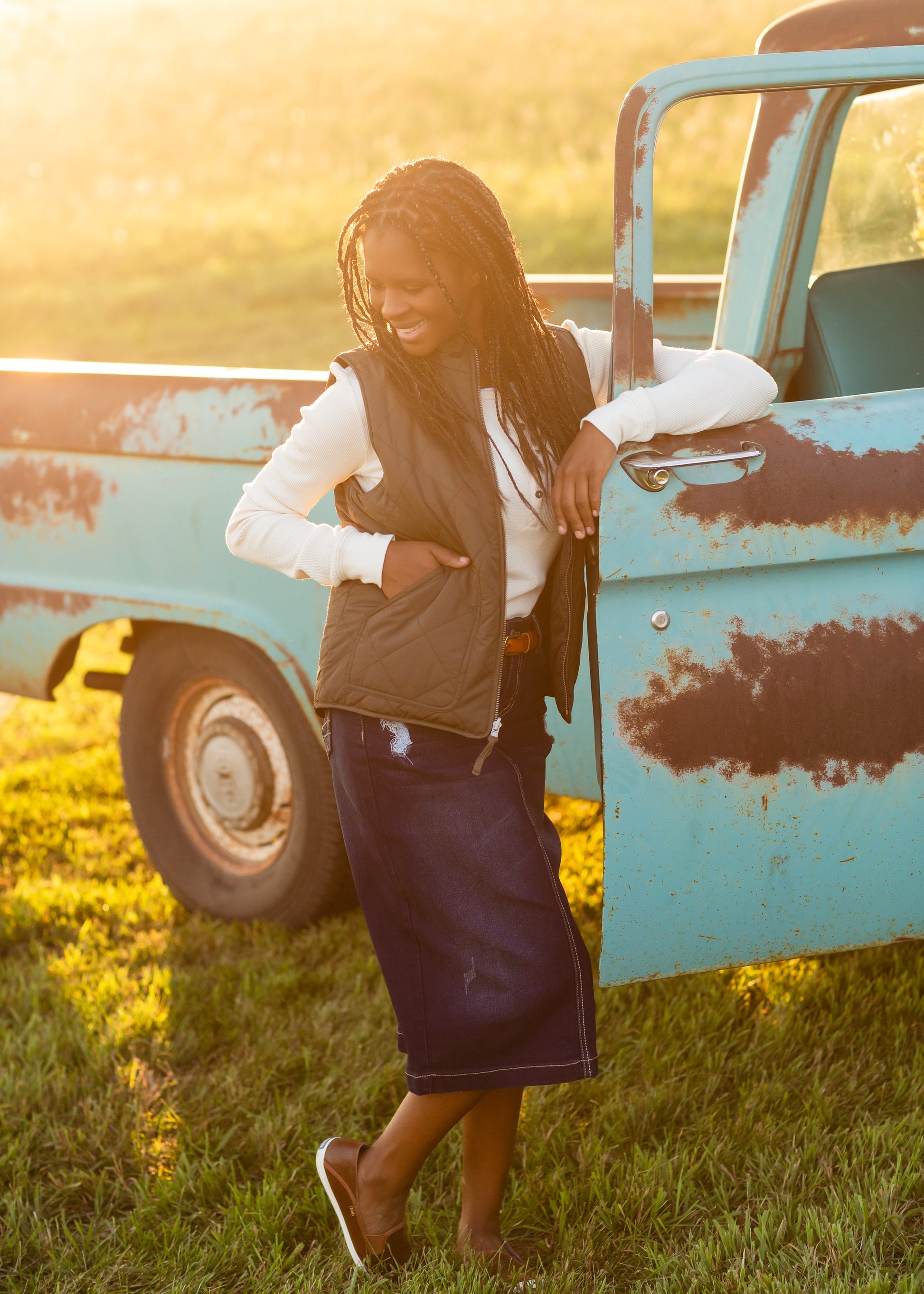 Olive Reversible Fenton Vest - FINAL SALE Tops