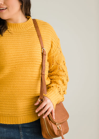 Open Weave Cable Knit Sweater - FINAL SALE Layering Essentials