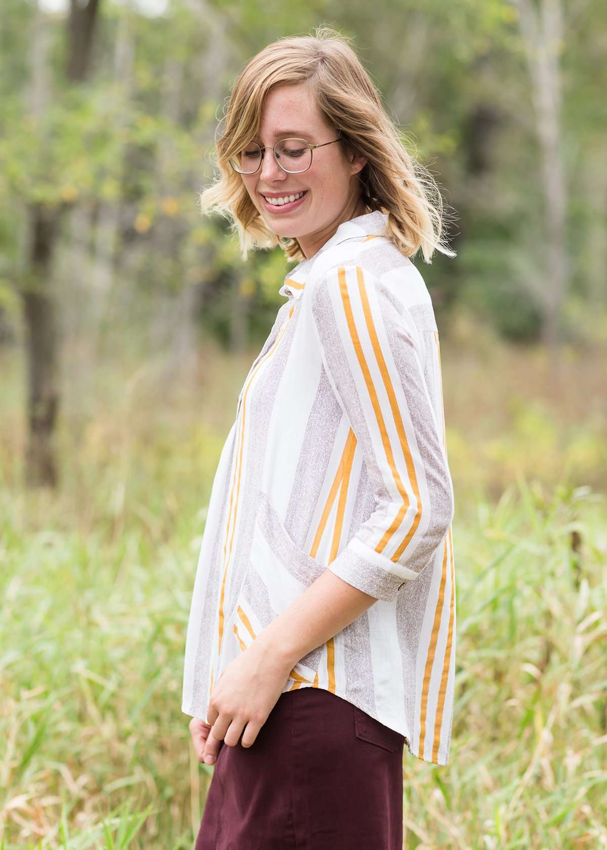 Oversize Stripe Blouse - FINAL SALE Tops