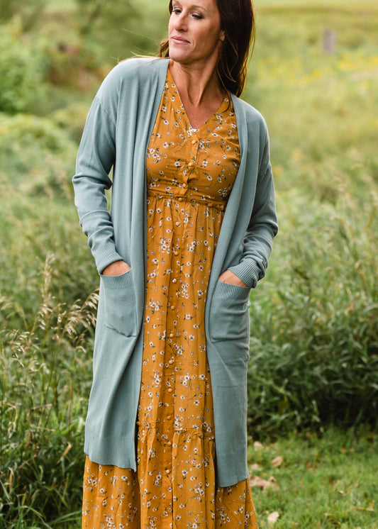 Pale Blue Soft + Classic Cardigan Tops