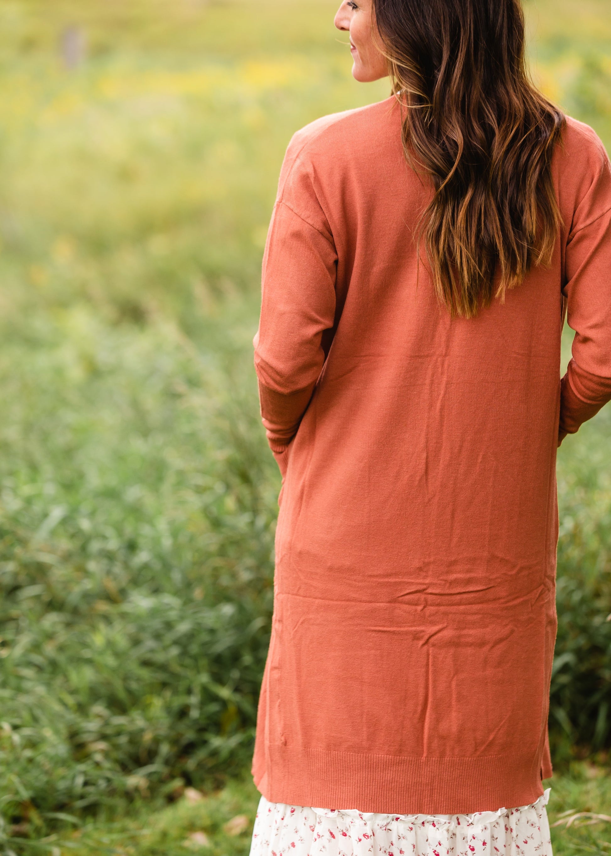 Pale Brick Soft + Classic Cardigan Tops