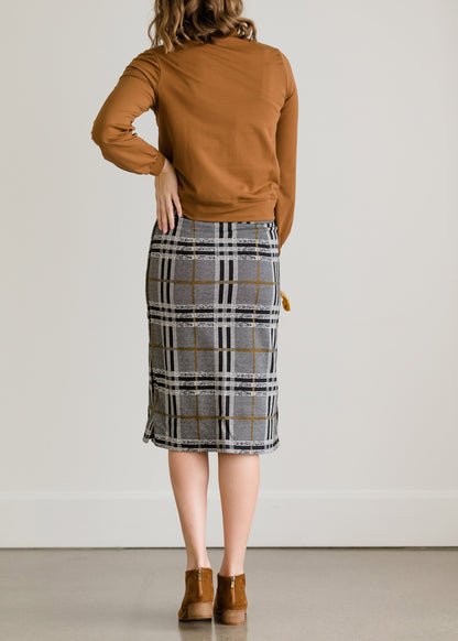 Plaid Stretch Waist Pencil Skirt - FINAL SALE Skirts