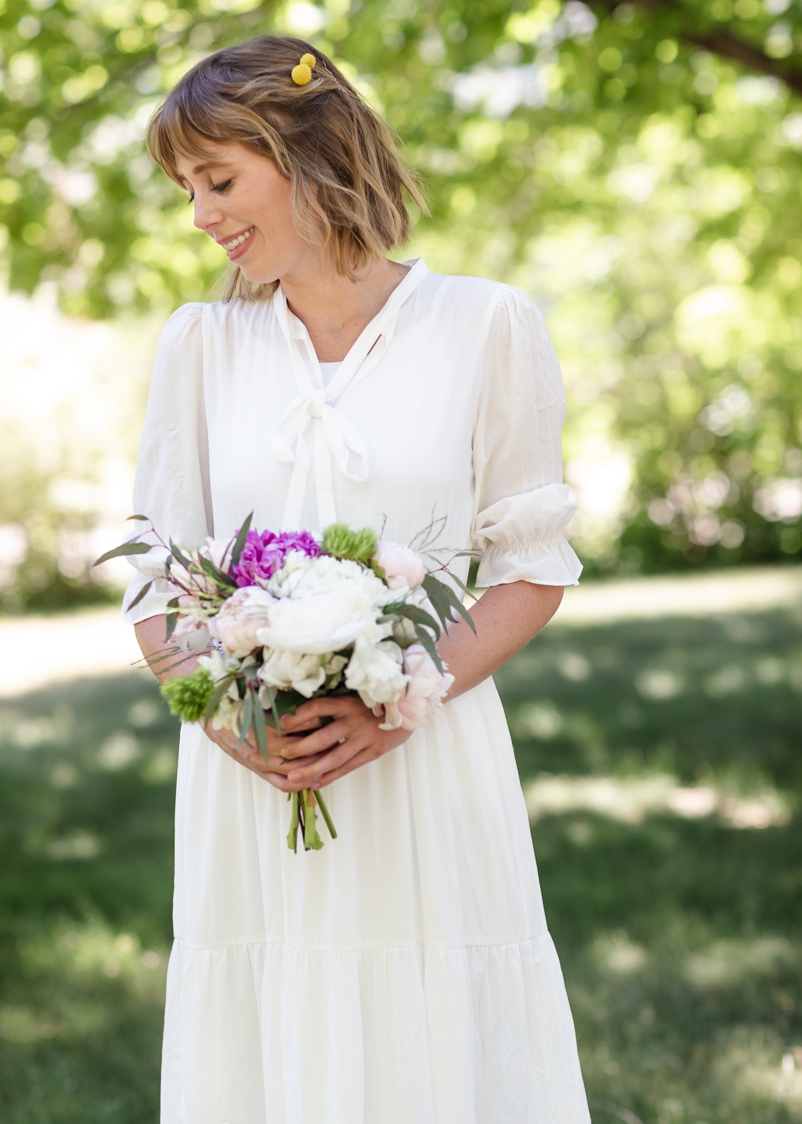 Pleated Ivory Tiered Maxi Dress - FINAL SALE Dresses