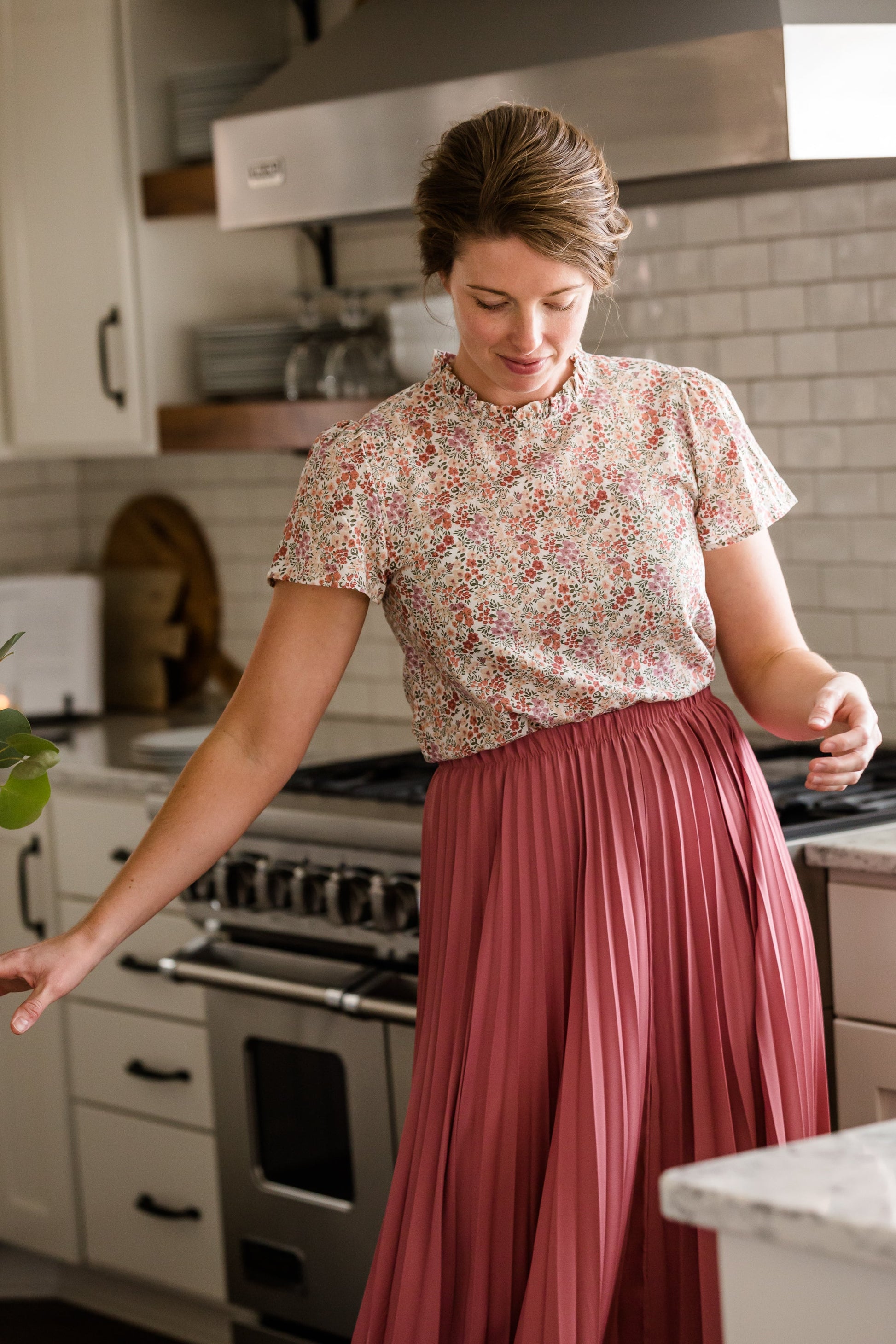 Pleated Mauve Midi Skirt - FINAL SALE Skirts