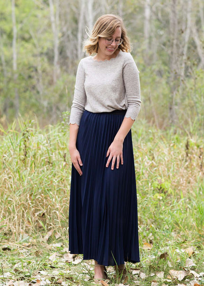 Pleated Poise Maxi Skirt Skirts