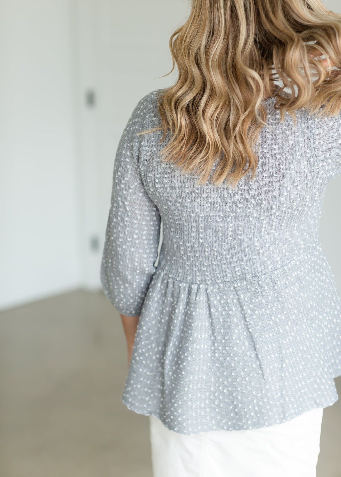 Powder Blue Pom Pom Knit Sweater - FINAL SALE Tops