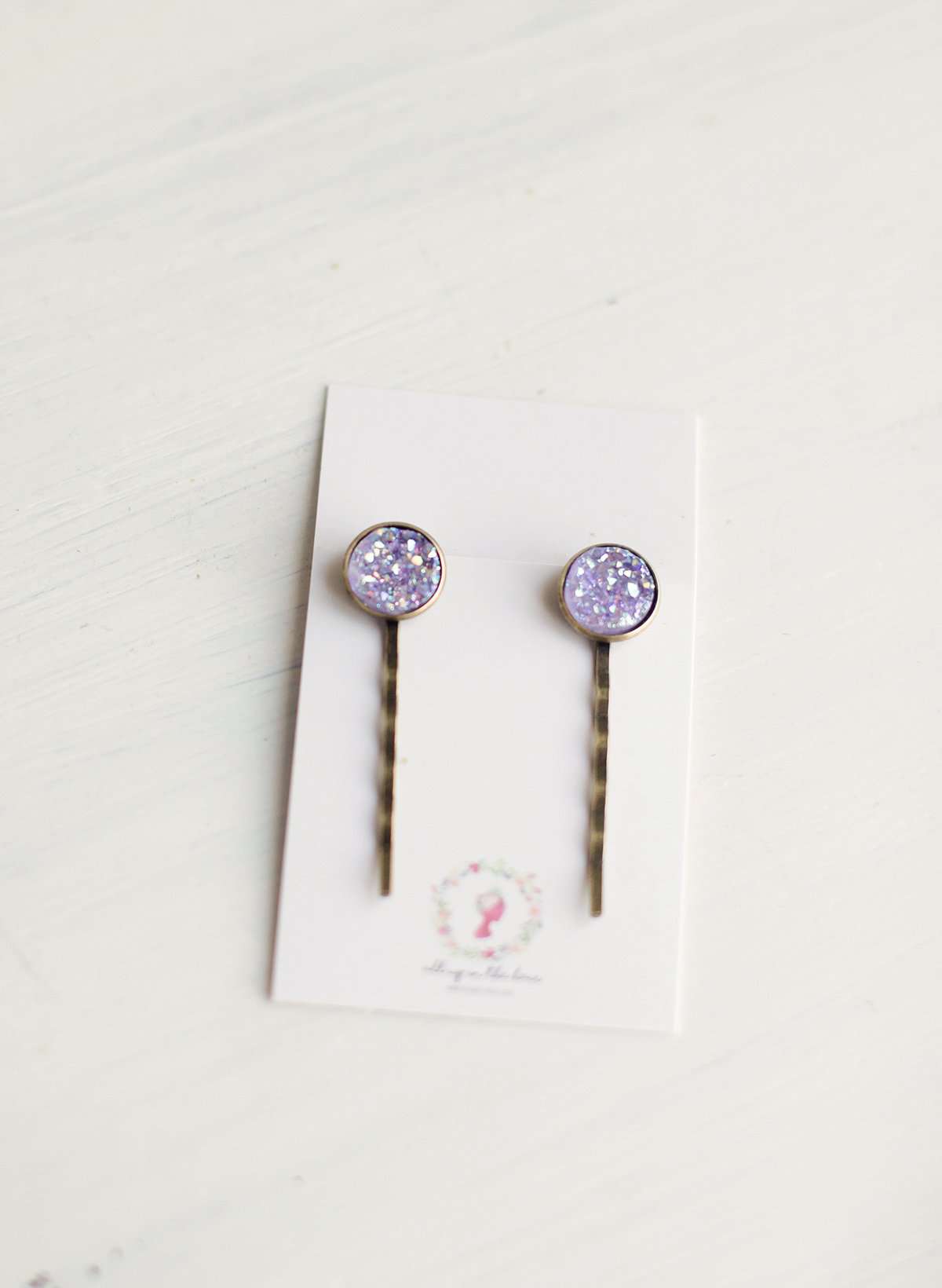 Purple Druzy Bobby Pins - FINAL SALE Accessories