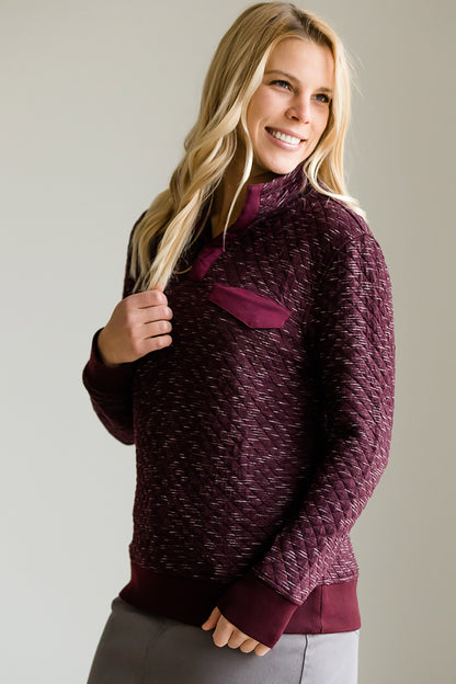 Quilted Pullover Pocket Sweater - FINAL SALE Tops