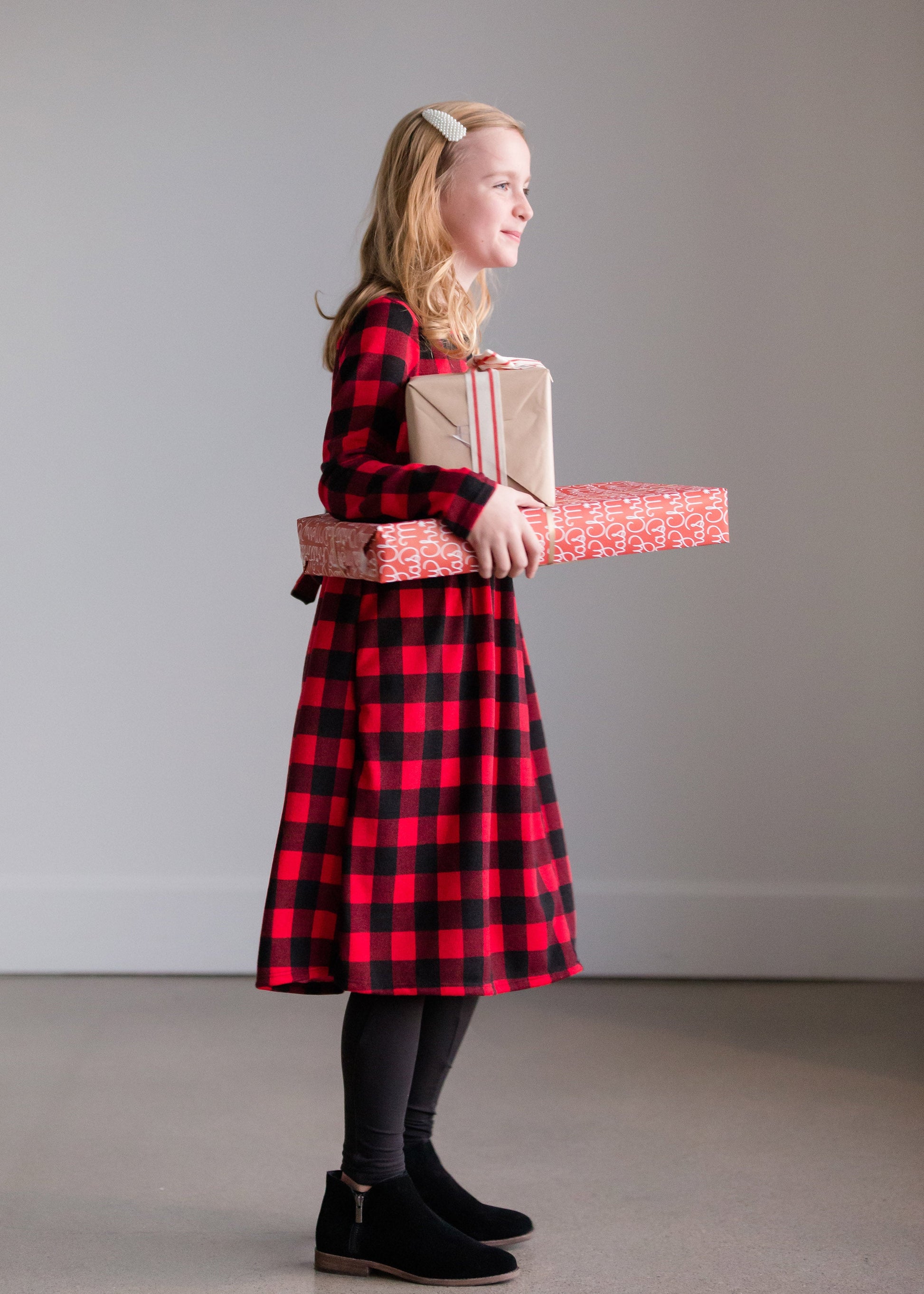 Red Buffalo Check Midi Dress - FINAL SALE Dresses