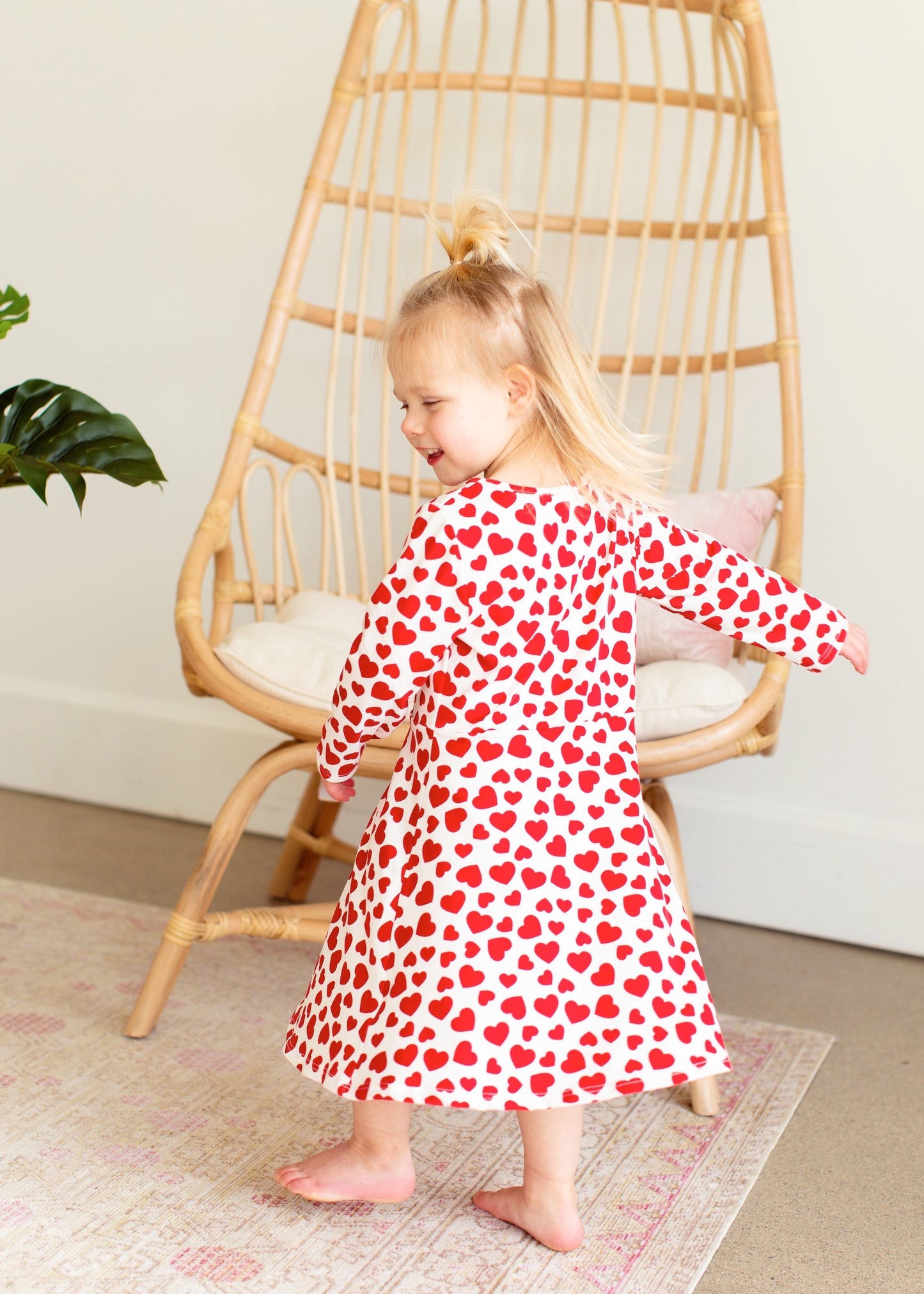 Red Sweet Heart Midi Dress - FINAL SALE Girls